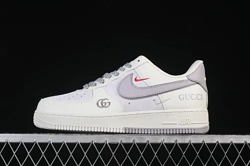 All categories Nk Air Force 1 Air Force series Nk Air Force 1 Low Air Force low-top Nike Air Force 1'07 Low Gucci co-branded white light brown Air Force 1 low-top casual sneakers YF9511-807